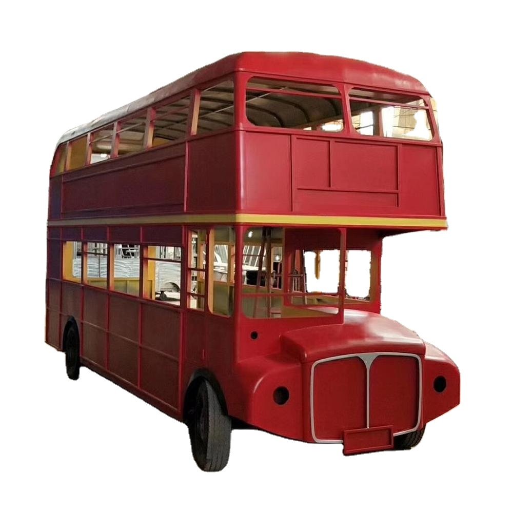 London Double Food Decker Bus for Sale/mobile Street Food Catering Deck Bus